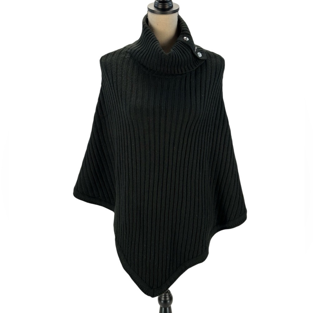 Michael Michael Kors Turtleneck Sweater Cape - Black - One Size